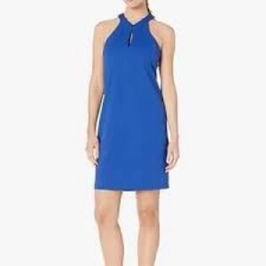 Trina Turk Honor Keyhole Sheath Dress Cobalt Blue cocktail special occasion M